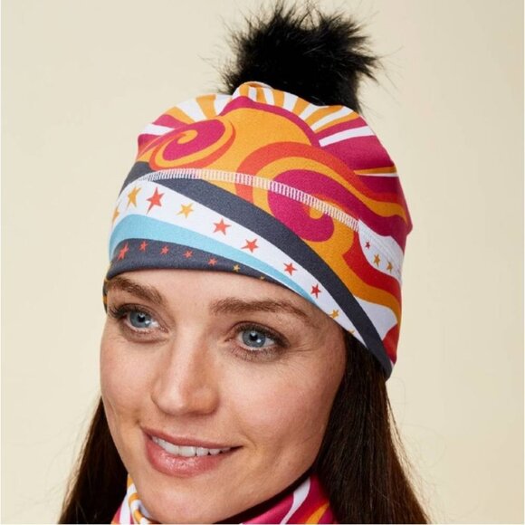 NWT Krimson Klover Hat BEANIE Dream On Apres Ski Removable Faux Fur Pom Multi - Picture 3 of 12